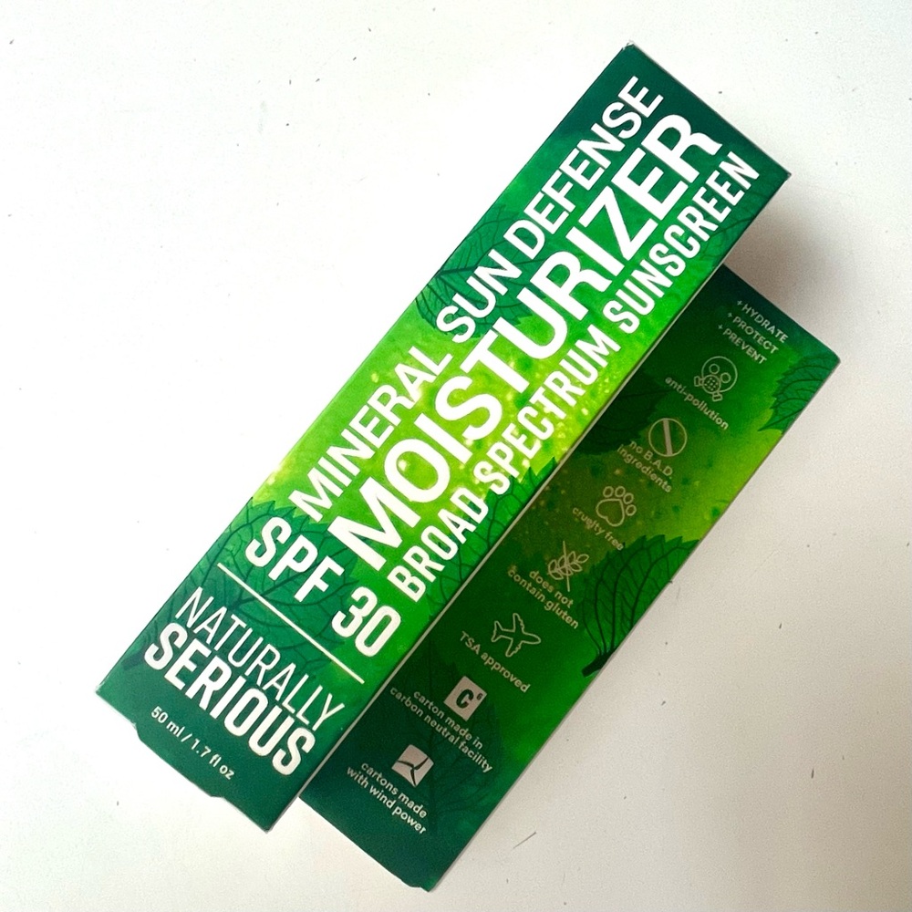 🖤 NATURALLY SERIOUS MINERAL SUN DEFENSE MOISTURIZER SPF 30 SUNSCREEN DEFENSE